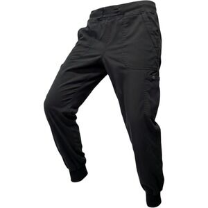 Med Couture Black Jogger Scrub Pants Womens Small Petite Cargo Pockets EUC
